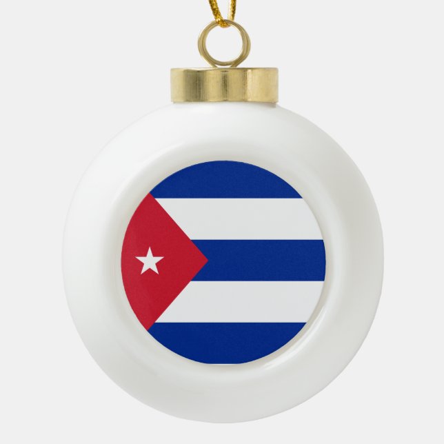 Boule En Céramique Drapeau du Cuba (Devant)