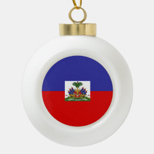 Boule En Céramique Drapeau du Haïti