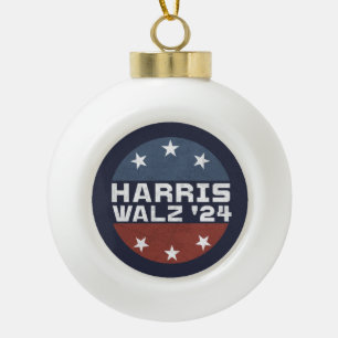 Boule En Céramique Drapeau Harris Walz 2024 Campagne USA