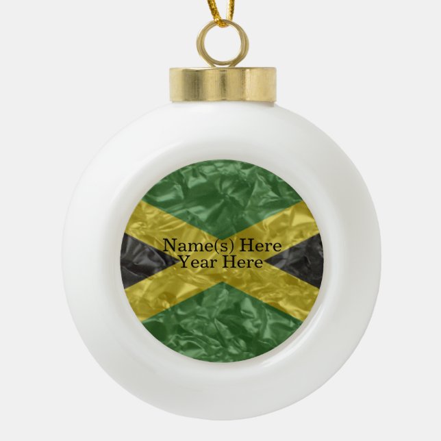 Boule En Céramique Drapeau jamaïcain - Crinké (Devant)