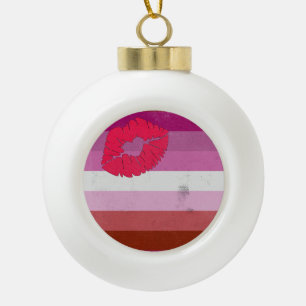 Boule En Céramique Drapeau lesbien (Lipstick)