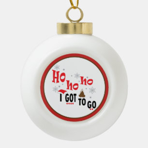 Boule En Céramique Drôle obtenu à l'ornement de Noël de dunette