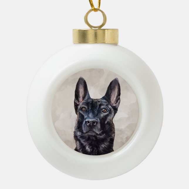 Boule En Céramique Dutch Shepherd - Illustration utchie (Devant)
