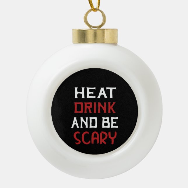 Boule En Céramique Eat Drink And Be Scary Creative Casual (Devant)