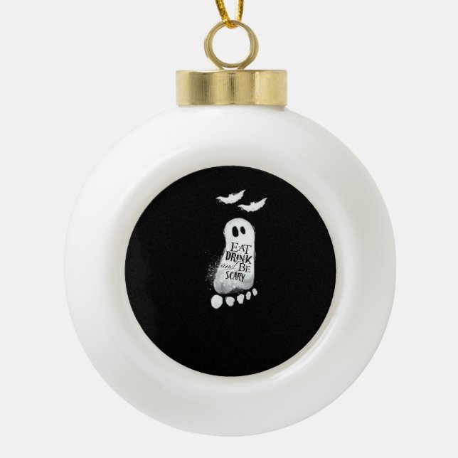 Boule En Céramique Eat Drink And Be Scary Trendy Graphic (Devant)