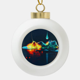 Boule En Céramique Éclairage Liquide