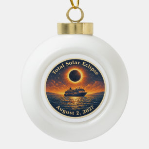 Boule En Céramique Éclipse solaire totale du 2 août 2027 bateau de cr