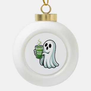 Boule En Céramique Éffrayant Halloween Fantôme Boire Matcha Boire