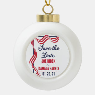 Boule En Céramique Enregistrer la date d'ouverture Biden Harris