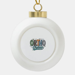 Boule En Céramique Équipe Ortho Vintage Équipe Dentaire Vector Design