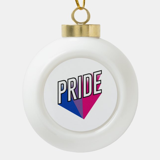 Boule En Céramique Explosion de la fierté bisexuelle (Devant)