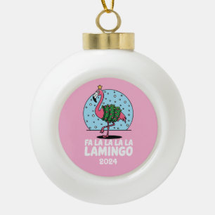 Boule En Céramique Fa La La La Lamingo
