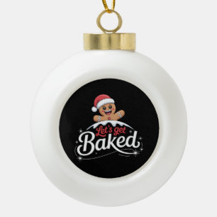 Boule En Céramique Famille de bonhomme en pain d'épice de Noël, faiso