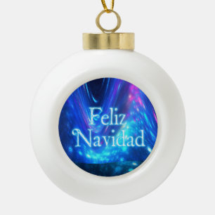 Boule En Céramique Feliz Navidad - Qaanaaq - Lumières du Nord