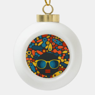 Boule En Céramique Femme à tête noire #1