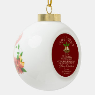 Boule En Céramique Festive Mistletoe Bells Noël