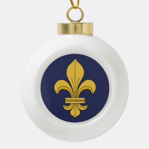 Boule En Céramique Fleur de lis