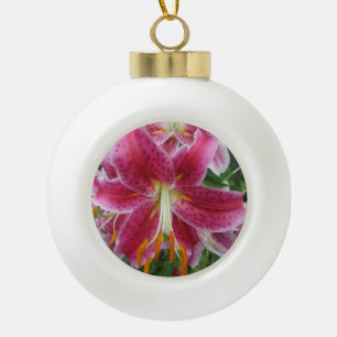 Boule En Céramique Fleur de pourpre d'astronome de lis