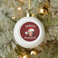 Funny Kamala Harris Face Santa Hat Noël