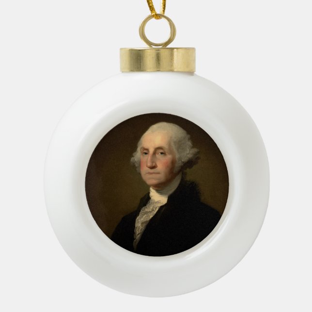 Boule En Céramique George Washington 1er président américain par Stua (Devant)