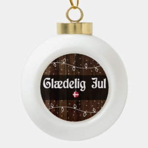 Boule En Céramique Glæ delig Jul Danois Joyeux Noël, Style Rustique