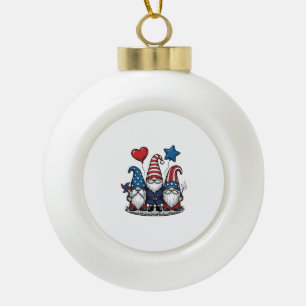 Boule En Céramique Gnome patriotique gravure vintage design vectoriel