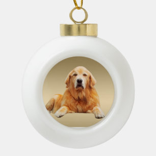 Boule En Céramique Golden retriever Dog Water Couleur Art Peinture