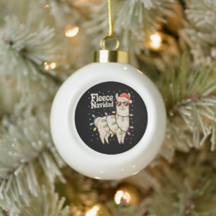 Boule En Céramique Guirlande de Noël Fleece Navidad Lama de Noël