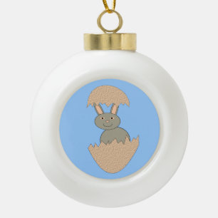 Boule En Céramique Hachage de lapin de l'ornement bizarre de l'oeuf