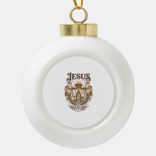 Boule En Céramique Héraldique de Jésus Blason Héraldique de Jésus Bla