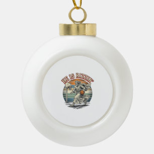 Boule En Céramique Il est Rizzin Vintage Basketball Religious T-Shirt
