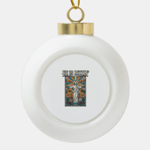 Boule En Céramique Il est Rizzin Vintage Pâques Vitrail T-Shirt De