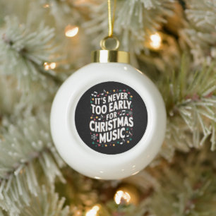 Boule En Céramique Il n'est jamais trop tôt pour le musicien de Noël