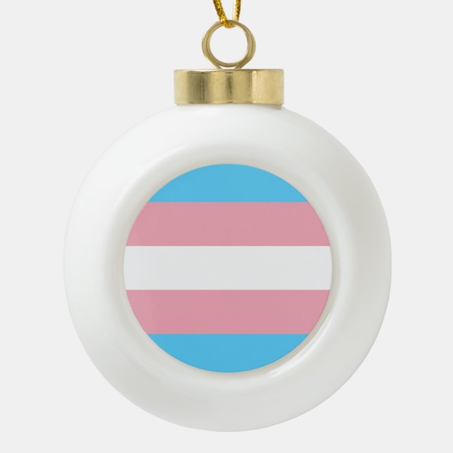 Boule En Céramique Indicateur de fierté transgenre (Devant)