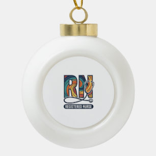 Boule En Céramique Infirmière diplômée IR vintage vecteur de concepti