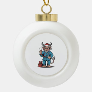 Boule En Céramique Infirmière Krampus Noël Mal Époque de Noël 