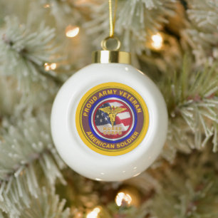 Boule En Céramique Infirmière militaire Noël
