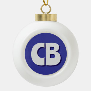 Boule En Céramique Initiales minimalistes Monogrammes professionnels 