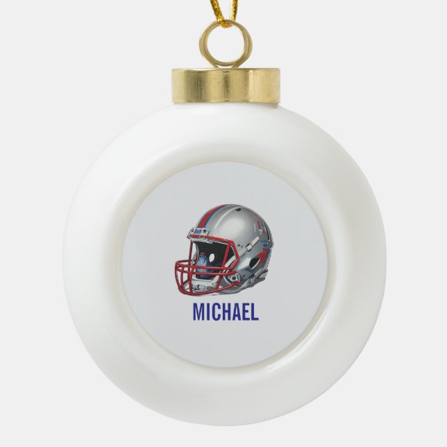 Boule En Céramique Inspirational Motivational Football Helmet Name (Devant)
