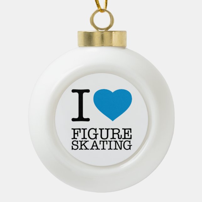 BOULE EN CÉRAMIQUE J'AIME LE PATINAGE ARTISTIQUE (Devant)