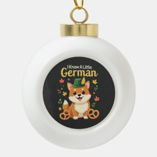 Boule En Céramique Je connais un peu allemand Octoberfest Pretzel