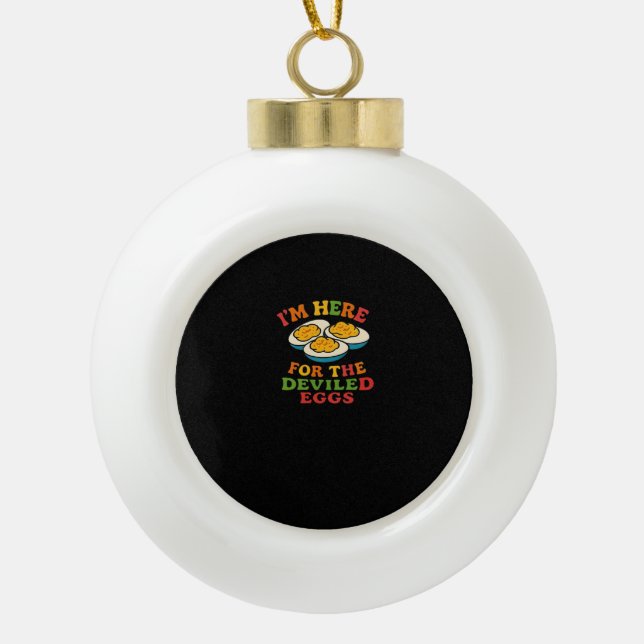 Boule En Céramique Je suis ici pour la Classique Thanksgiving OEufs d (Devant)