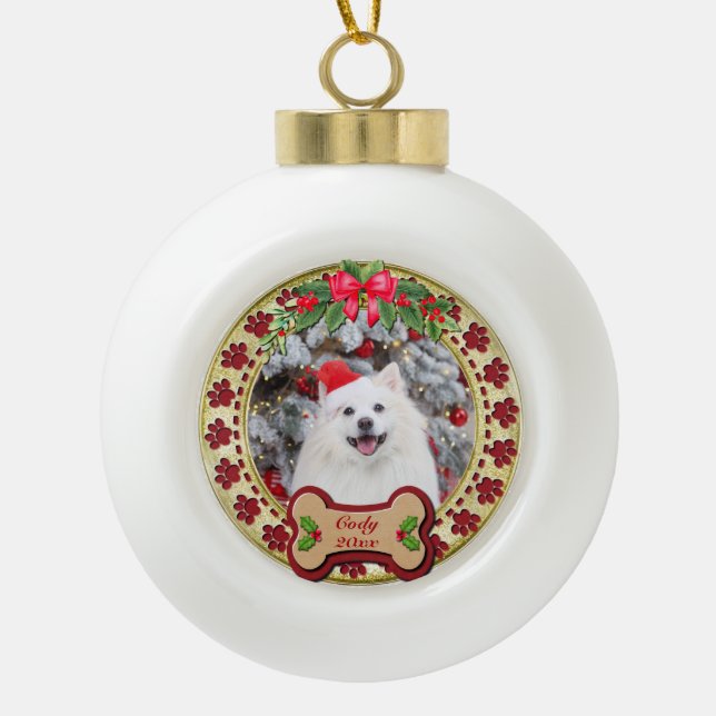 Boule En Céramique Je T'Ai Fait Un Joyeux Cadeau De Noël Personnalisé (Devant)