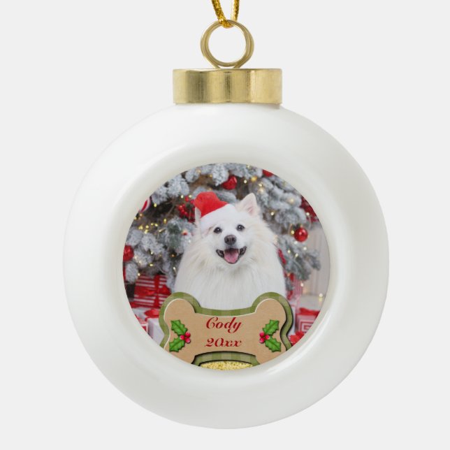 Boule En Céramique Je T'Ai Fait Un Joyeux Cadeau De Noël Personnalisé (Devant)