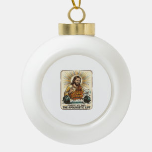 Boule En Céramique Jésus laissant tomber une haltère lourde bruyammen