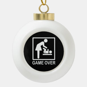 Boule En Céramique Jeu au-dessus de pictogramme drôle de Signage de