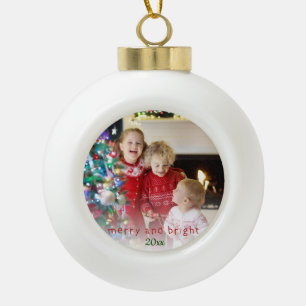 Boule En Céramique Joyeuse et lumineuse photo rouge simple de