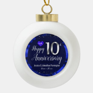 Boule En Céramique Joyeux 10e anniversaire Mariage