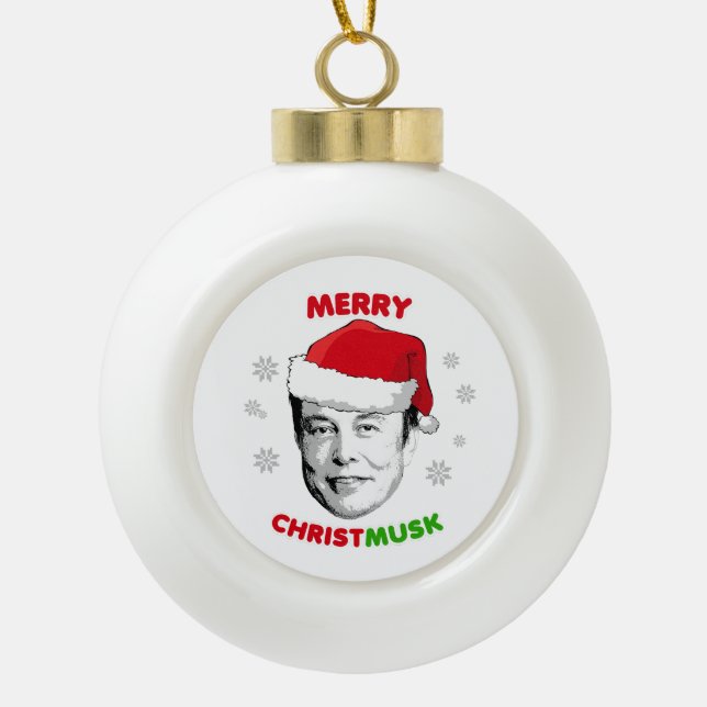 Boule En Céramique Joyeux Christmusk (Devant)