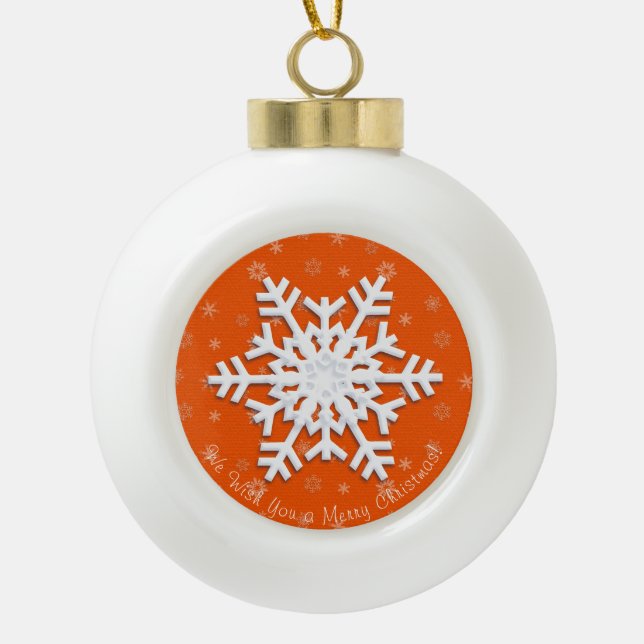 Boule En Céramique Joyeux Noël! Bonne année ! Flèche blanche (Devant)